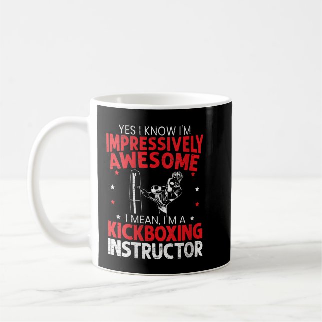Caneca De Café  Mulheres Sou um instrutor Kickboxer Comb (Esquerda)