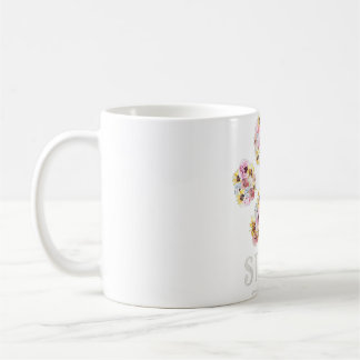 Caneca De Café Mulheres Staffy Mama Floral Dog Paw Staffordshire