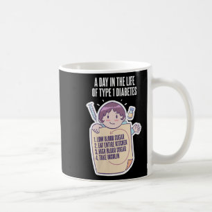 Caneca De Café Mulheres Tipo 1 Sensibilização para a Diabetes Mês
