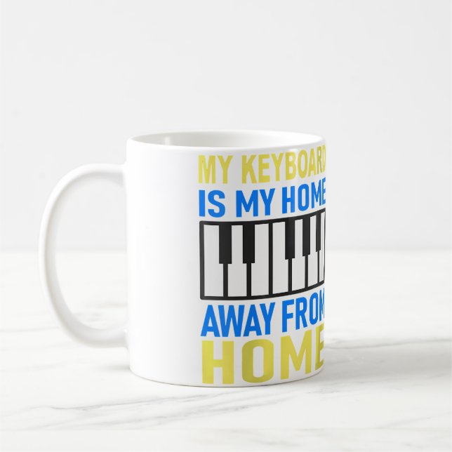 Caneca De Café Mulheres Tocando Piano E Teclados (Esquerda)