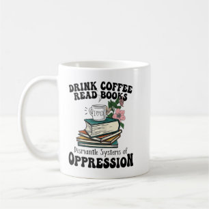 Caneca De Café Mulheres Tomam Café Lendo Livros Desmantelar Siste