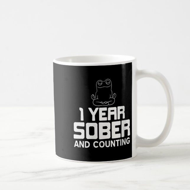 Caneca De Café Mulheres Um Ano De Sober E Contando Com Uma Recupe (Direita)