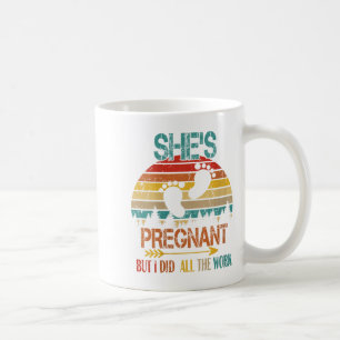 Caneca De Café Mulheres Vintage Retro Engraçado Ela está grávida,