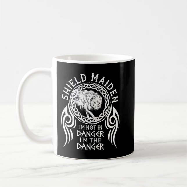 Caneca De Café Mulheres vitimando fenrir shieldmaiden Lagertha (Esquerda)