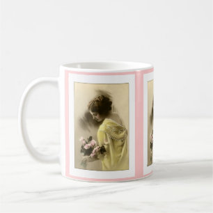 Caneca De Café mulheres vitorianas rosas, romântico