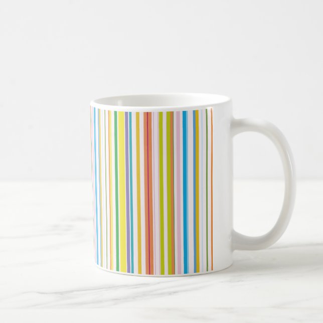 Caneca De Café Multi listras coloridas (Direita)
