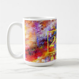 Caneca De Café Multicoloração de Abstrato moderna 2023