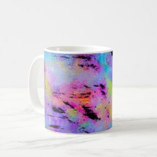 Caneca De Café Multicoloração em abstrato moto