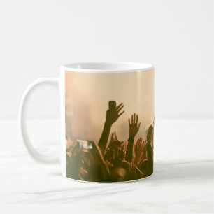 Caneca De Café Multidão no concerto - Fotoconcerto retrô, multidã