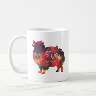 Caneca De Café Múltipla Silhueta Geográfica de Cachorro da Pomerâ
