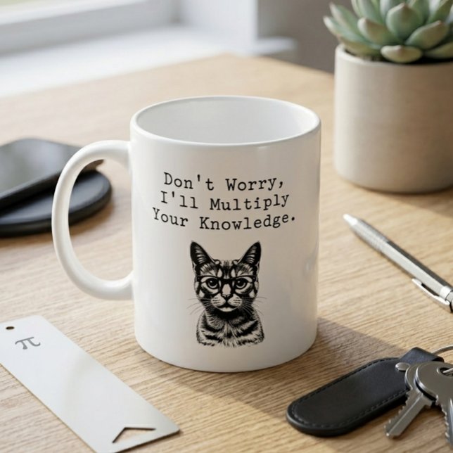 Caneca De Café Multiplique Seu Conhecimento Dito de Professor de  (Criador carregado)