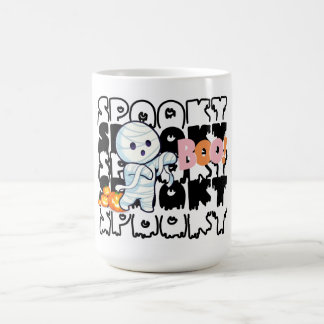 Caneca De Café Múmia Bonita do Halloween - "Boo!"