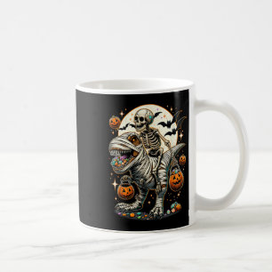 Caneca De Café Múmia de Esqueleto Montando Dinossauro T Rex Crian