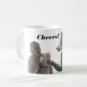 Caneca De Café Múmia e Bebendo de Werewolf animam Mug