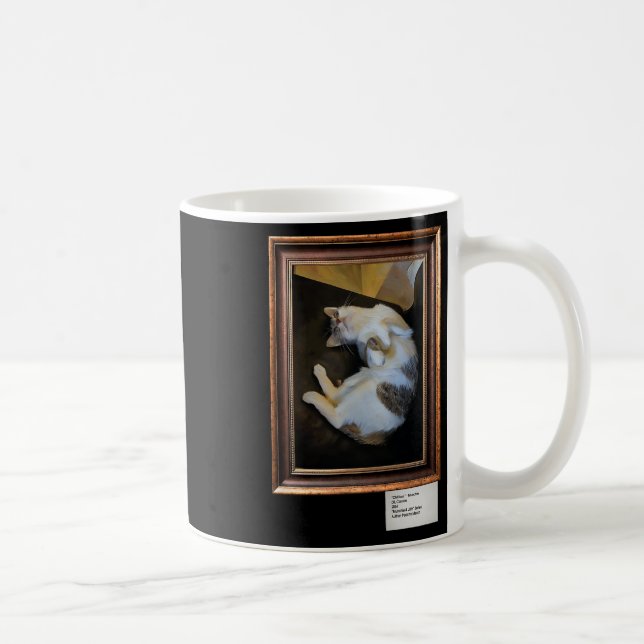 Caneca De Café Munchie, O Gato Está Refrescando - Canvas (Direita)