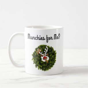 Caneca de Café Munchies de Árvore de Abeto Verde p