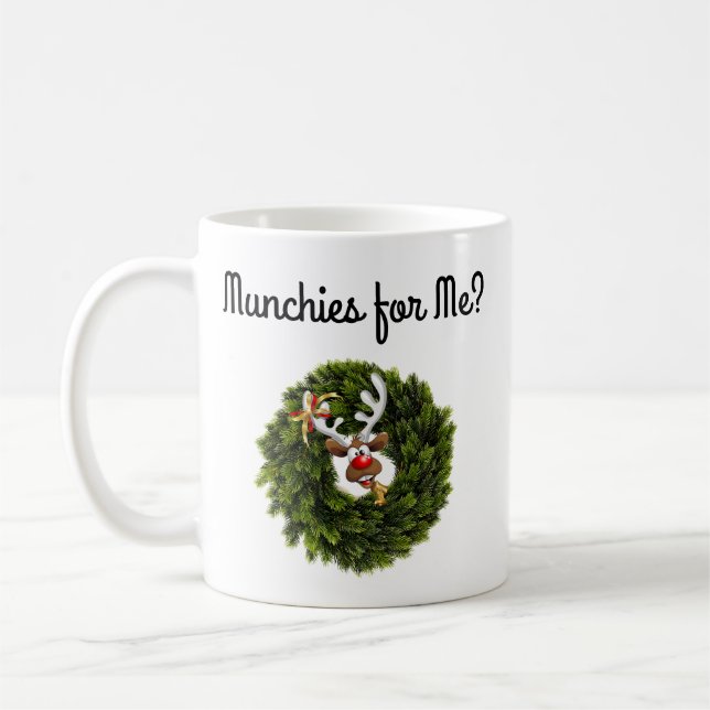 Caneca de Café Munchies de Árvore de Abeto Verde p (Esquerda)