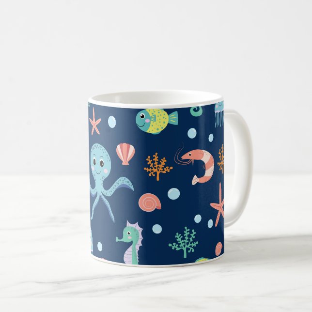 Caneca De Café Mundo do Mar (Frente Esquerda)