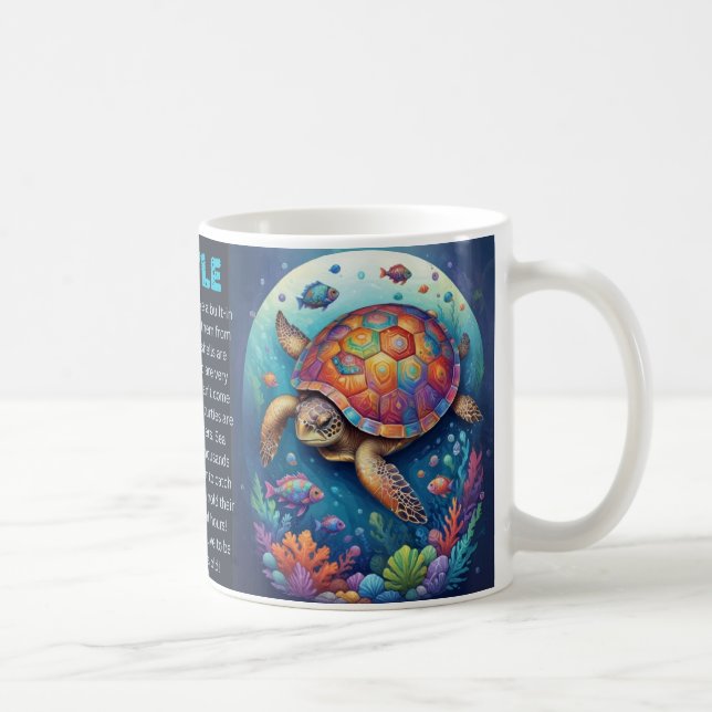 Caneca De Café MUNDO DO MAR - tartaruga (Direita)