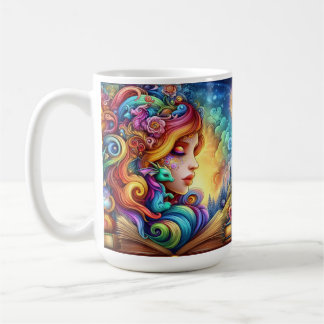Caneca De Café Mundo Fantástico de Elfos e Dragão Bebê Mágico e L