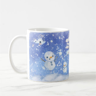 Caneca De Café Mundo Mágico de Inverno Homem de Neve Natal