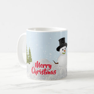 Caneca De Café Mundo Mágico de Natal Papai Noel de Neve Feliz Nat