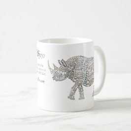 Caneca De Café Mundo Mundial de Rino Africano Mug