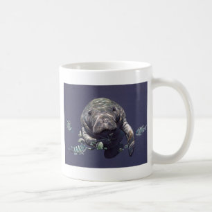 Caneca De Café Mundo subaquático do peixe-boi