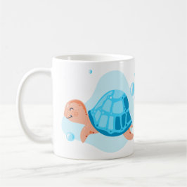 Caneca De Café Mundo subaquático. Vida no oceano. Mar ​ ​ tartaru