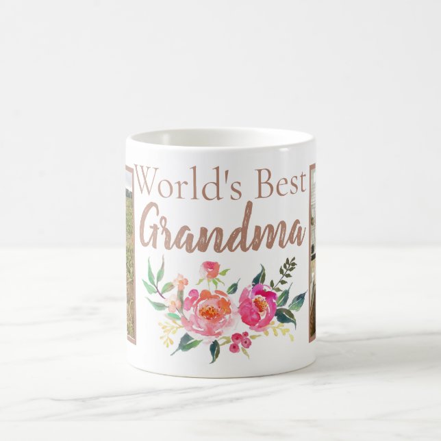 CANECA DE CAFÉ MUNDOS A MELHOR NANA COM 2 FOTOS (Centro)