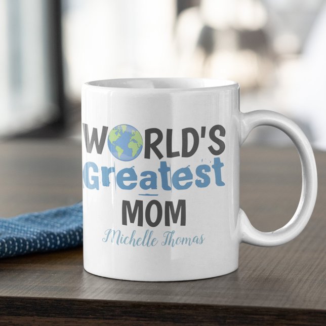 Caneca De Café Mundos Engraçados Maiores Personalidades da Mãe (Worlds Greatest Mom. Custom Mug. )