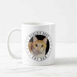 Caneca De Café Mundos Melhor Pai de Cat Foto Modelo Paw Imprimir
