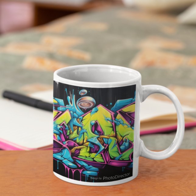 Caneca De Café Mural 1 Variação 17 (Mural 1 Variation 17 Coffee Mug)