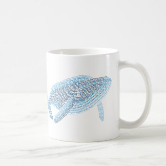 Caneca De Café Mural de Baleia Azul do Mundo