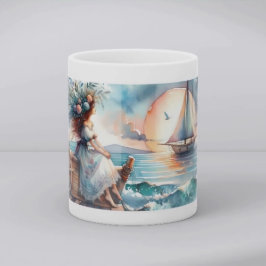 Caneca De Café Murmurios do Mar ao Pôr do Sol