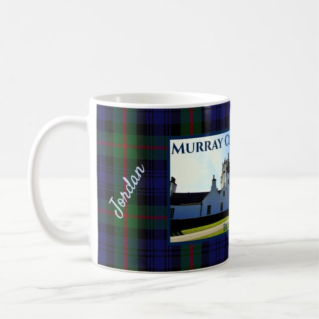 Caneca De Café Murray Clan Castle Tartan, da Escócia (Esquerda)