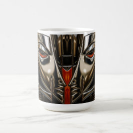 Caneca De Café Musa de Metal Bronze e Vermelho