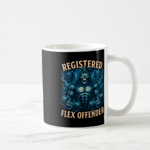 Caneca De Café Muscle Grim Reaper Registrado Flex Offender Funny