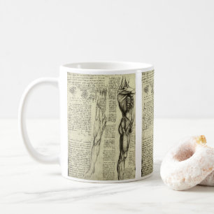Caneca De Café Músculos masculinos da Anatomia Humana por Leonar