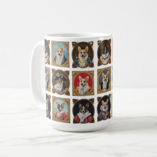 Caneca De Café Museu Vintage na Parede, Retratos Hilários de Cães