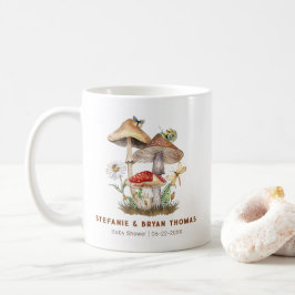 Caneca De Café Mushroom de Chá de fraldas de Aquarela | Sinais