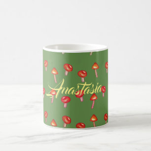 Caneca De Café Mushroom - Texto personalizado