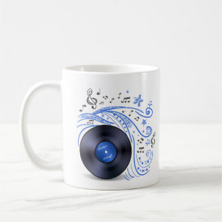 Caneca De Café Music Doodle Vinyl