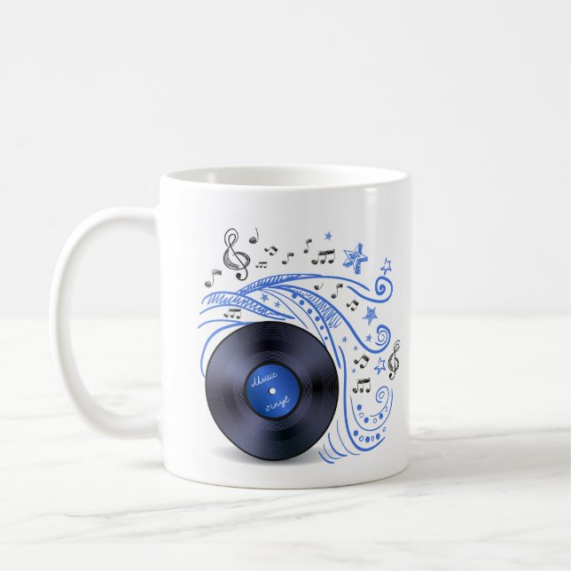 Caneca De Café Music Doodle Vinyl (Esquerda)