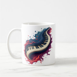 Caneca De Café Music in motion, the curved piano.