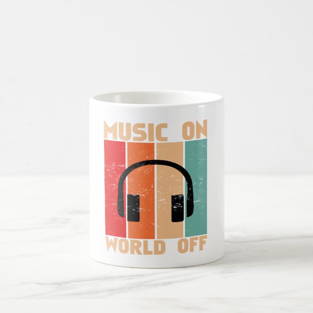 Caneca de Café Music On World Off (Centro)
