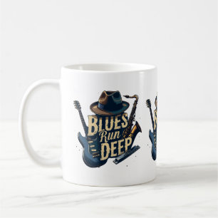 Caneca De Café Música Blues Estética Retro Jazz Vintage