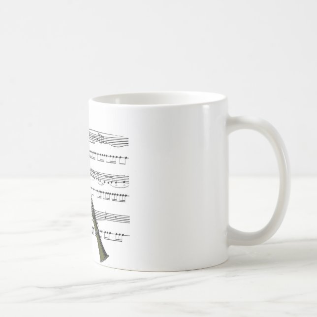 Caneca De Café Música Clarinet 09 B (Direita)