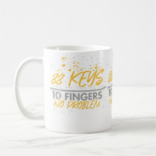 Caneca De Café Música Clássica Divertida Pianista Tecladista Pian