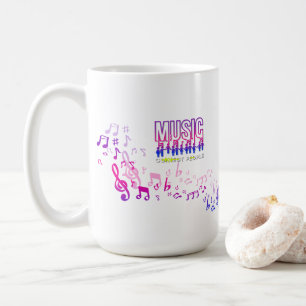 Caneca De Café Música Conecta Pessoas Clássica #15